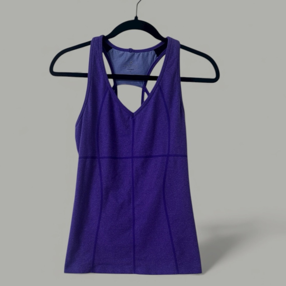 Athleta Purple Racerback Athletic Tank-Top